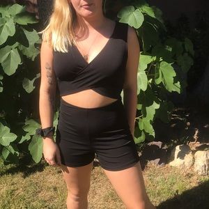 Black cut out romper